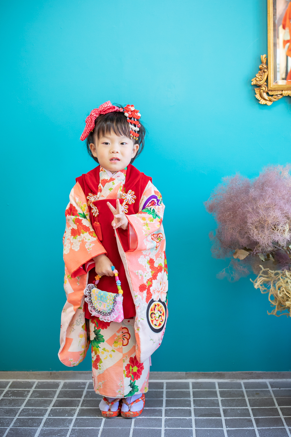 3歳女の子】七五三 ビロード被布コート祝い着 – 京都着物 宮川徳三郎商店